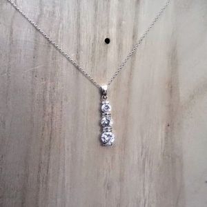 Vintage past present and future diamond necklace